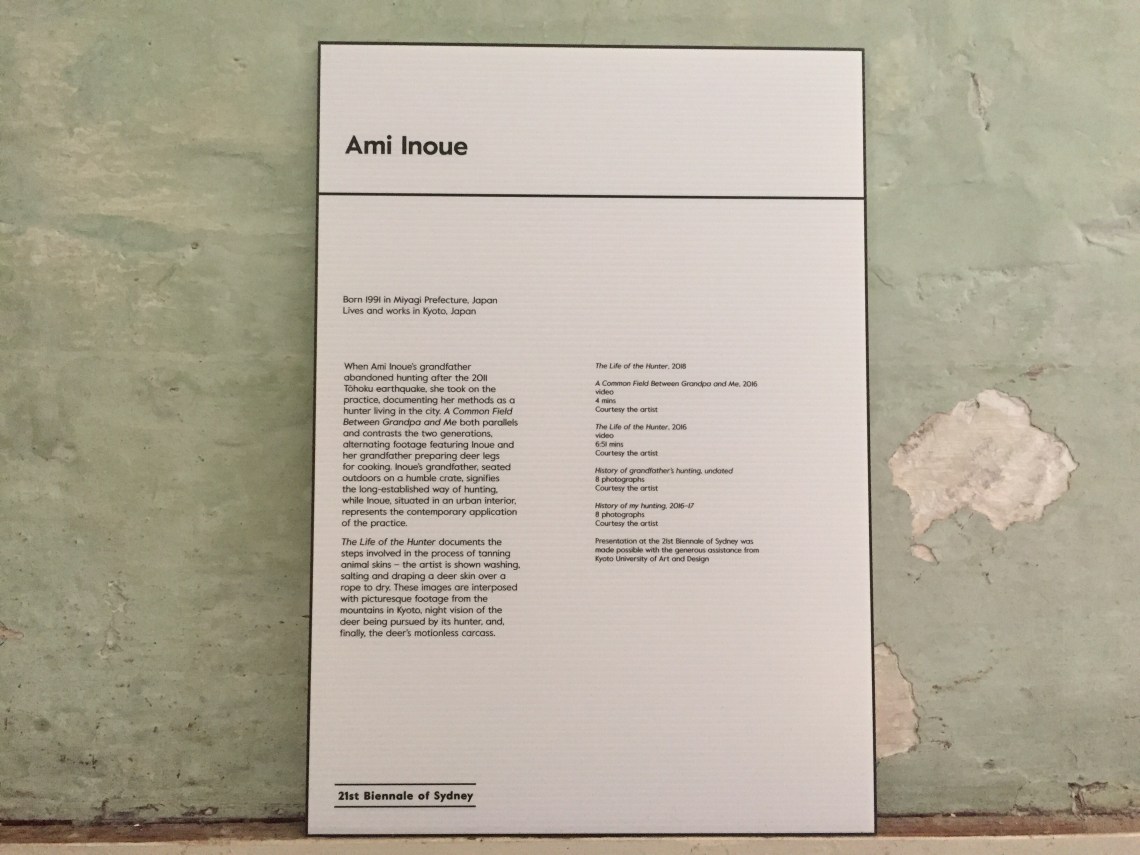 Life of the hunter by Ami Inoue at Biennale of Sydney (2018) Photo. HeapsArt 17