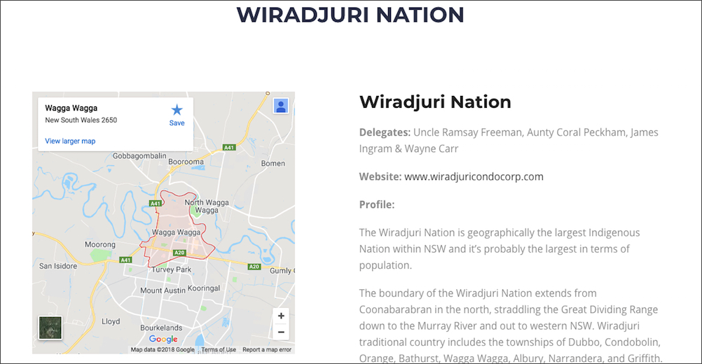 「Indigenous Nations」ウェブサイトより